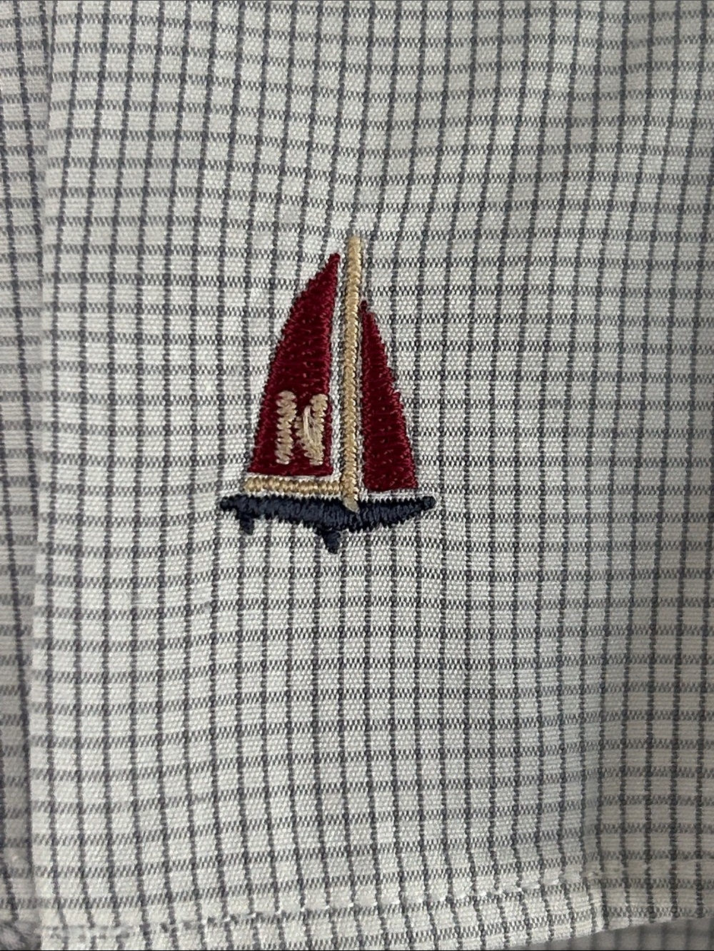 Nordstrom Men’s Light Gray white Micro Checked Button-Down Dress Shirt - Picture 5 of 11